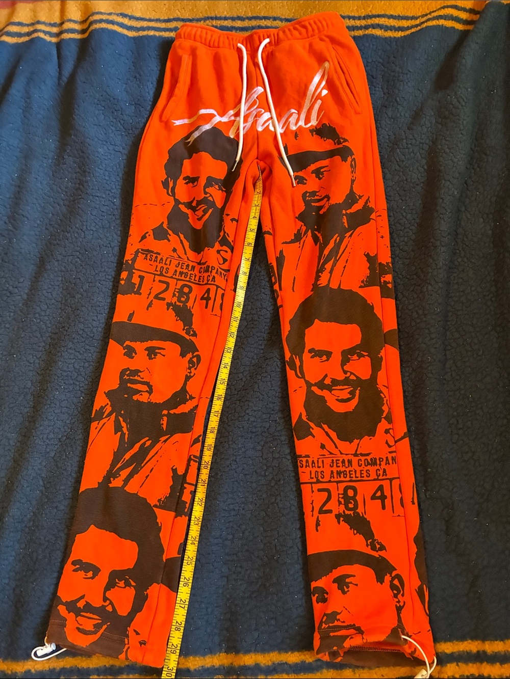Asaali Red Graphic Face-Print Men’s Drawstring Joggers